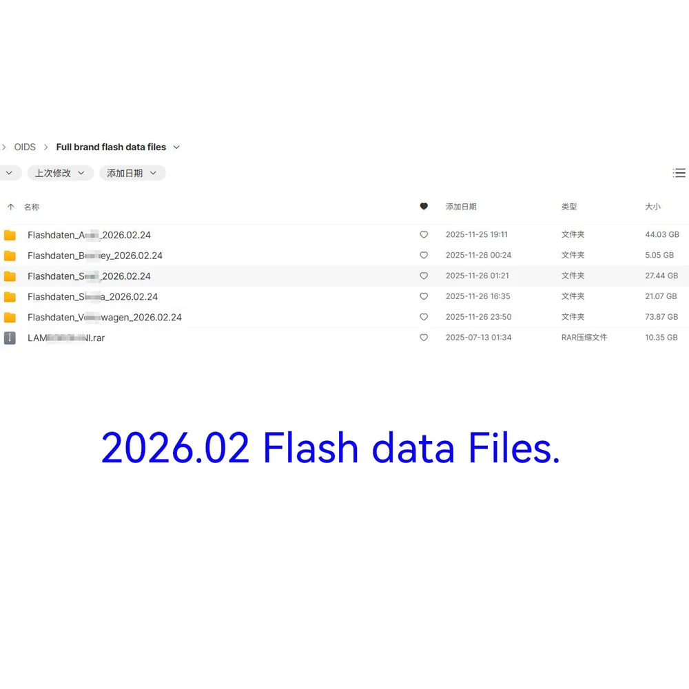 [2026.02.14]Latest Flashdaten ECU Firmware Flash Data Files For VW for AUDI for SEAT for SKODA