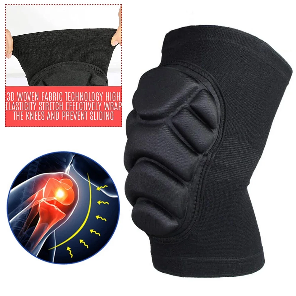 1Pair Thick Sponge Knee Pads Elbow Sleeves Avoidance Sport Kneepad Football Volleyball Knee Brace Support for Kids Child Youth