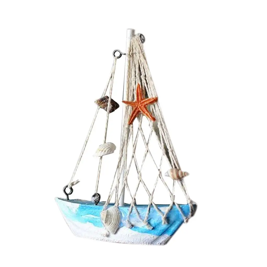 Handcrafted Nautical Sailing Ornament Paulownia Wooden Ship Toy Decor for Hotel Tabletop Collectible