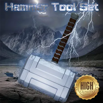 2024 neue Nordic Mythen Hammer Werkzeug Box Haushalt Hand Werkzeug Box Organizer Reparatur Werkzeug Fall Garage Lagerung Keine Werkzeuge Mann Santa geschenk