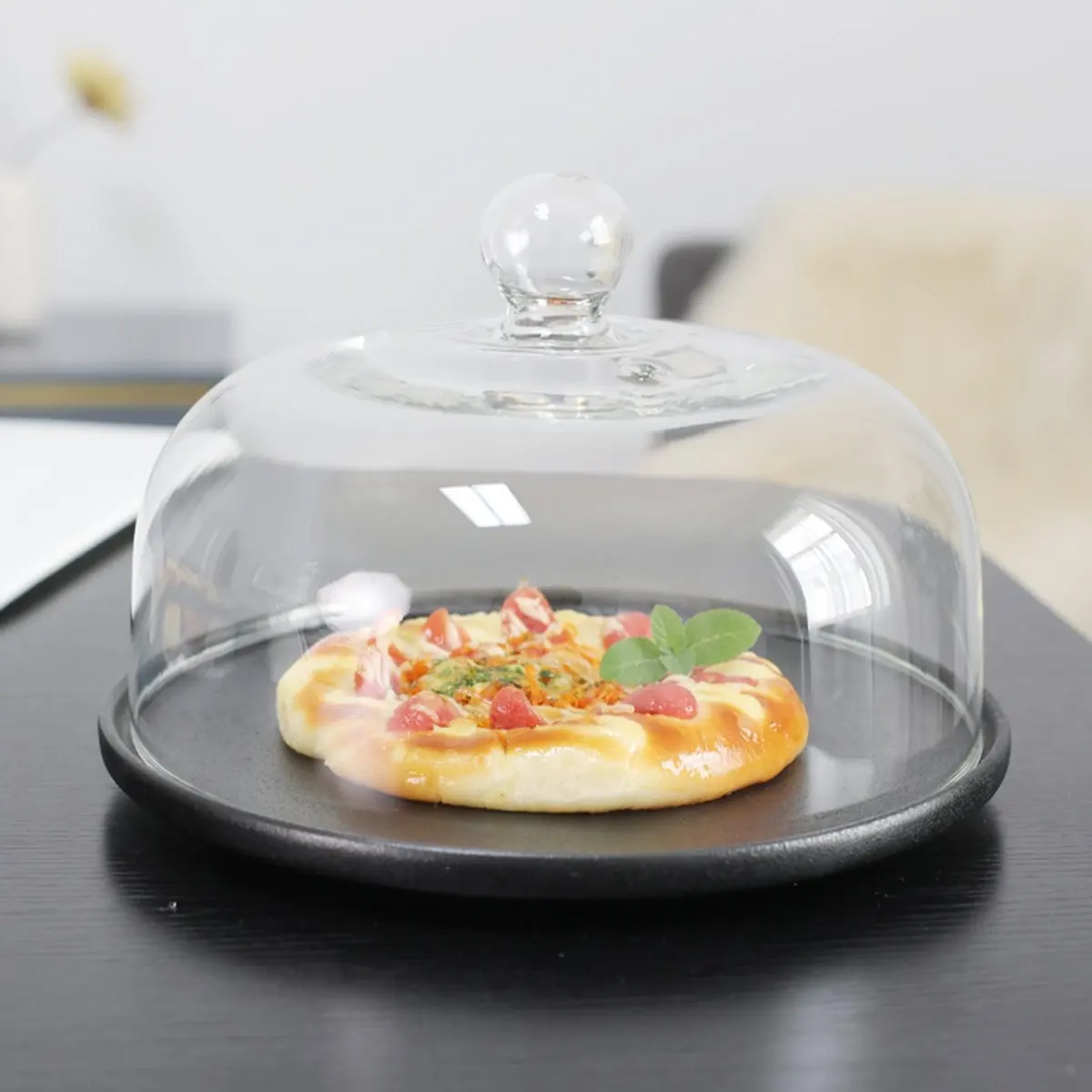 RANA High Borosilicate Glass Microwave Splatter Cover for Food, Non- Plastic-Free Microwave Lid (10 Inch)