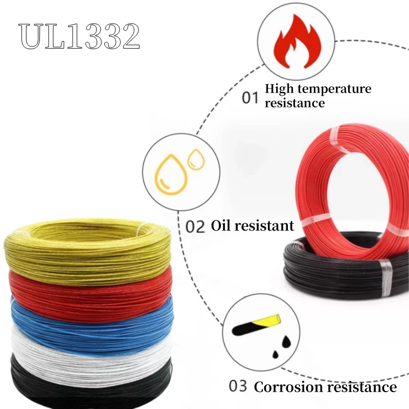 5/10M UL1332 PTFE Wire 30/28/26/24/22/20/18/16AWG FEP Insulated High Temperature Electron Cable For 3D Printer