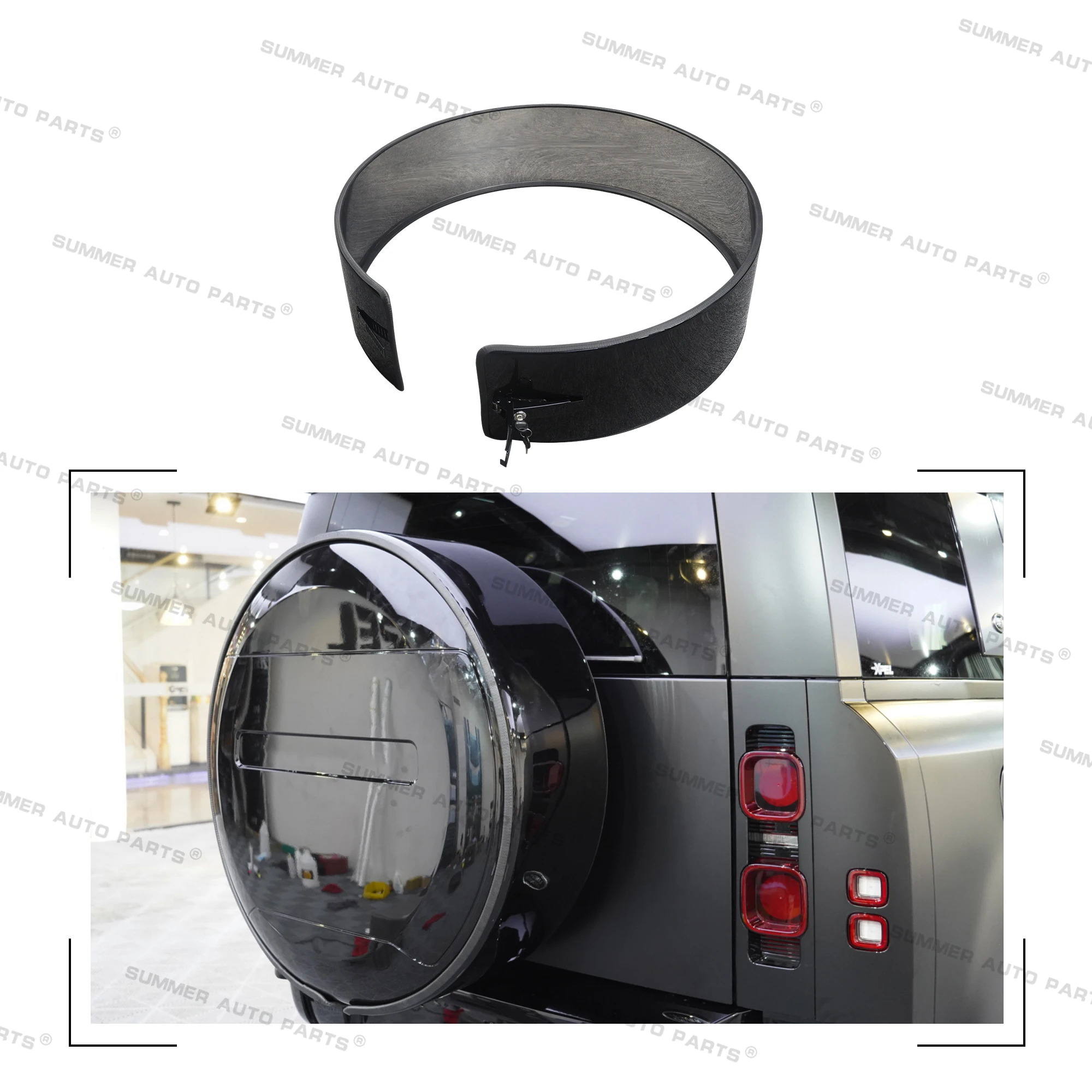 

Внешние аксессуары для автомобиля, рамка из углеродного волокна, крышка запасного колеса, рамка для запасного колеса автомобиля для Land Rover Defender 2020