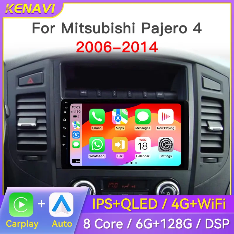

2 Din Android Car Stereo Radio For Mitsubishi Pajero 4 2006-2014 Multimedia Video Player Navigation GPS Carplay Auto With Screen
