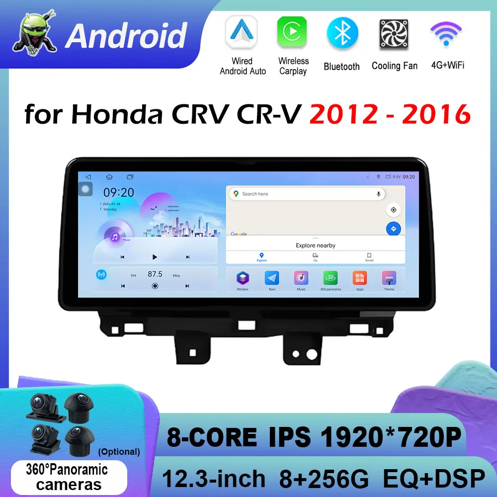 

for Honda CRV CR-V 2012 2013 2014 2015 - 2016 Android Smart System Car Audio Multimedia Video Player Wireless Carplay Head Unit