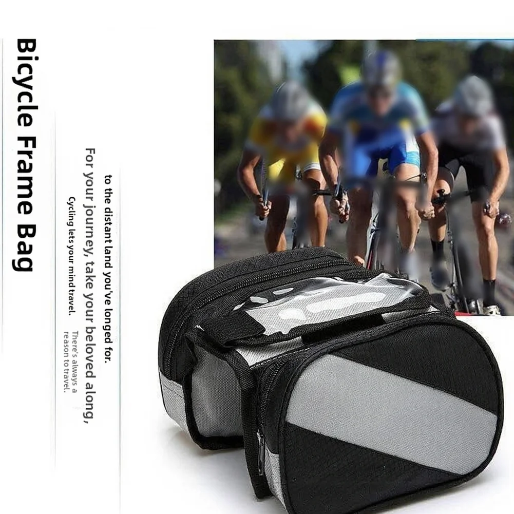 

Bicycle Seat Tube Bag 18*5*12CM Versatile Crossbeam Storage Pannier For Mountain Bike Cycling Replacement Accessories