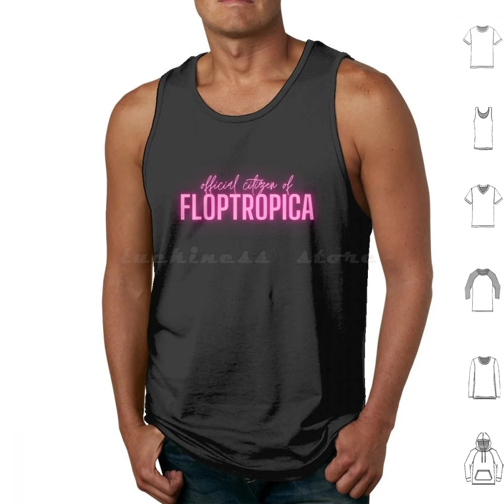 Official Of Floptropica Tank Tops Print Cotton Flop Flops Floptropica Jiafei Lovely Peaches Ali Williams Xijemomo