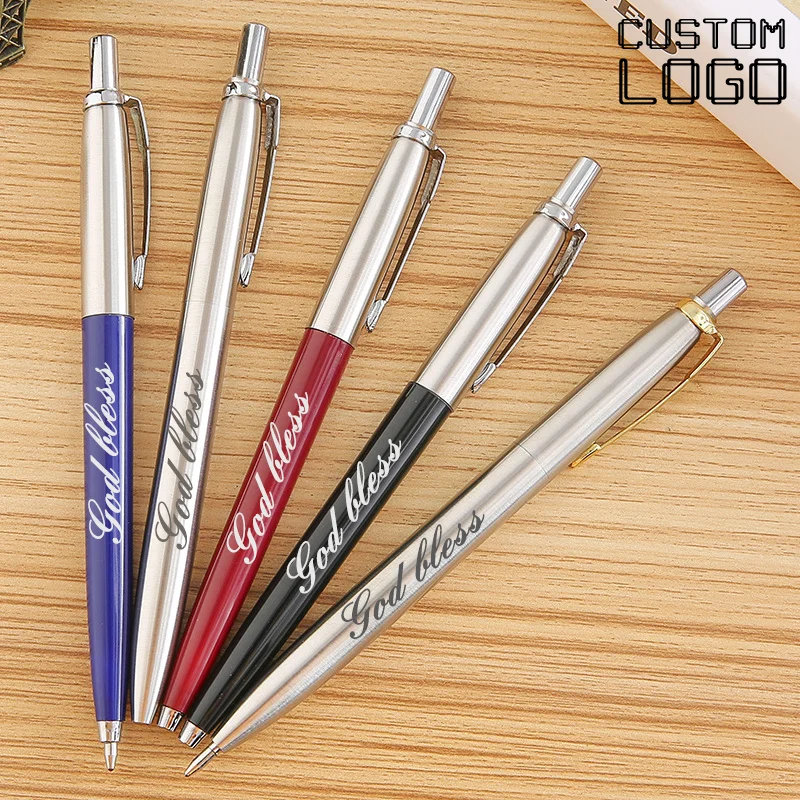 

Exquisite Press Ballpoint Pens Laser Engraving Personalized Logo Business Advertising Gifts Customized Students Exam Stationery