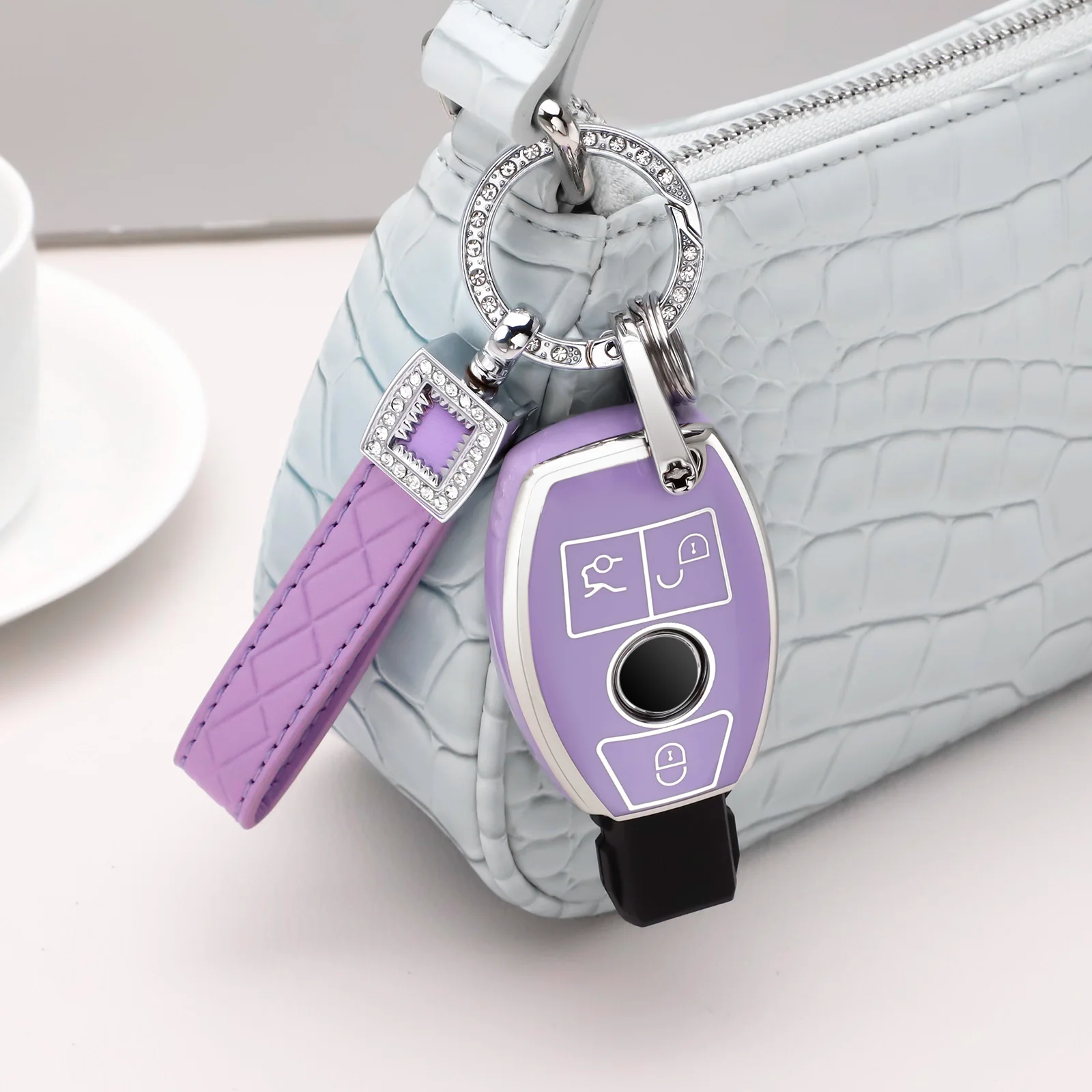 

2 упаковки чехлов для ключей Mercedes Benz, аксессуары для ключей GLC GLE GLA GLK GLS CLA CLS AMG C300 E G M S Class 3, кнопка