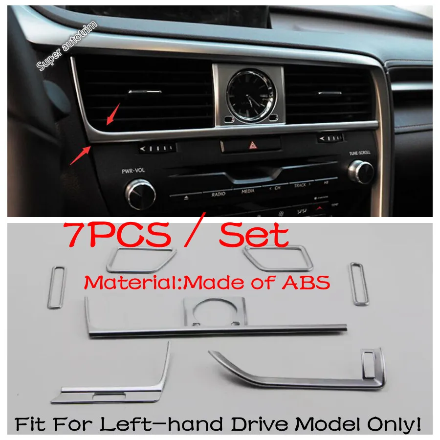 

Car Dashboard Air AC Conditioning Vent Frame Decoration Cover Trim For LEXUS RX 200t 450h 2016 - 2018 Matte Interior Accessories