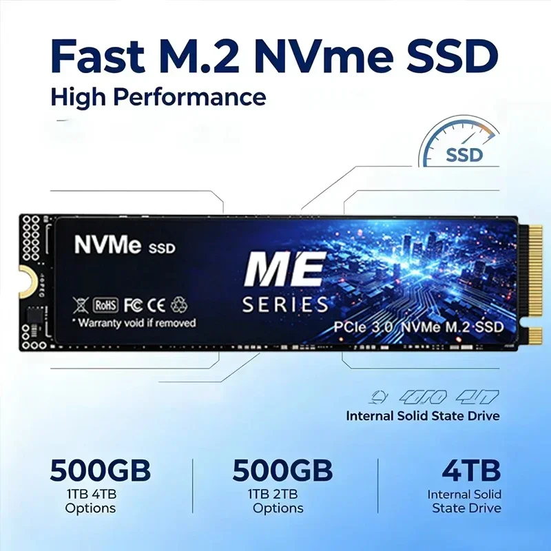 2026 New ME SERIES SSD M2 PCIe3.0 NVMe 500G 1TB 2TB 4TB Solid State Hard Drive High Speed Internal Disk For Desktop Notebook