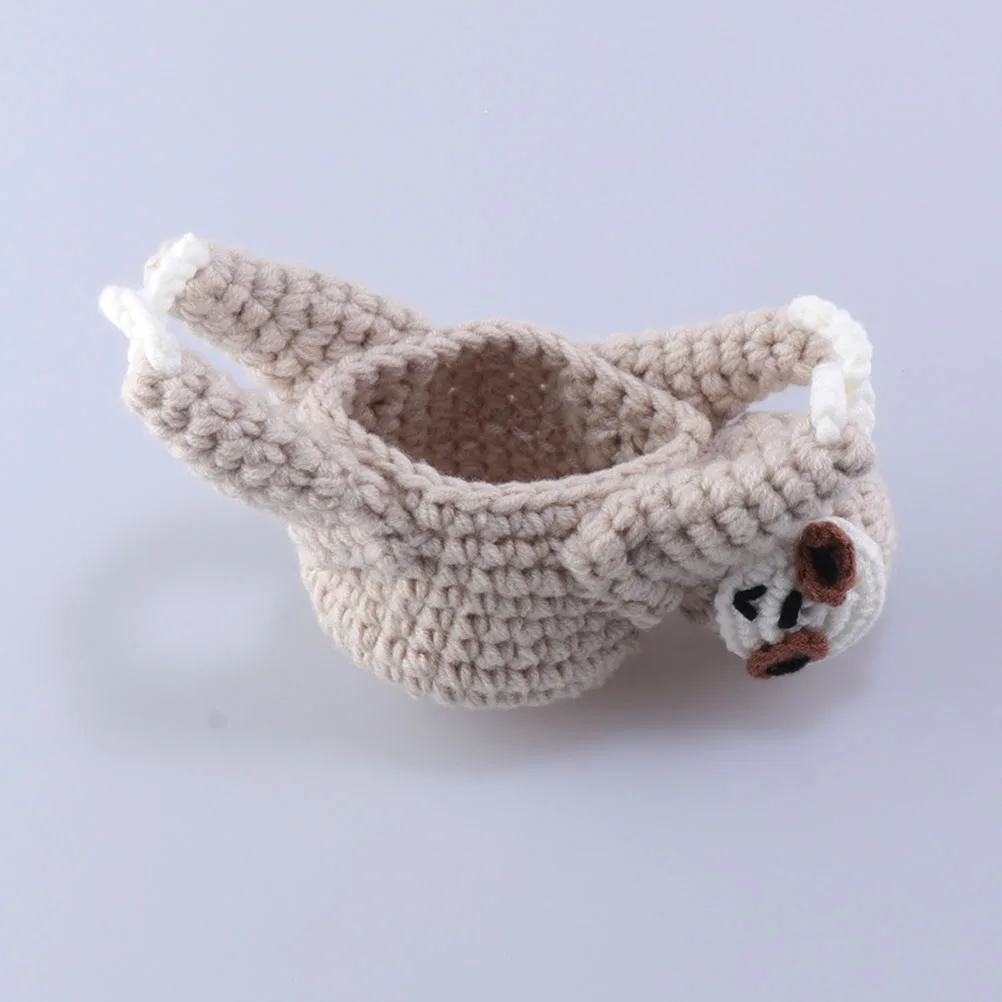 

Cute Knitted Sloth Pendant Office Decoration Plant Holder Hanger Polyester Fabric Flower Pot Hanging Planters Pots