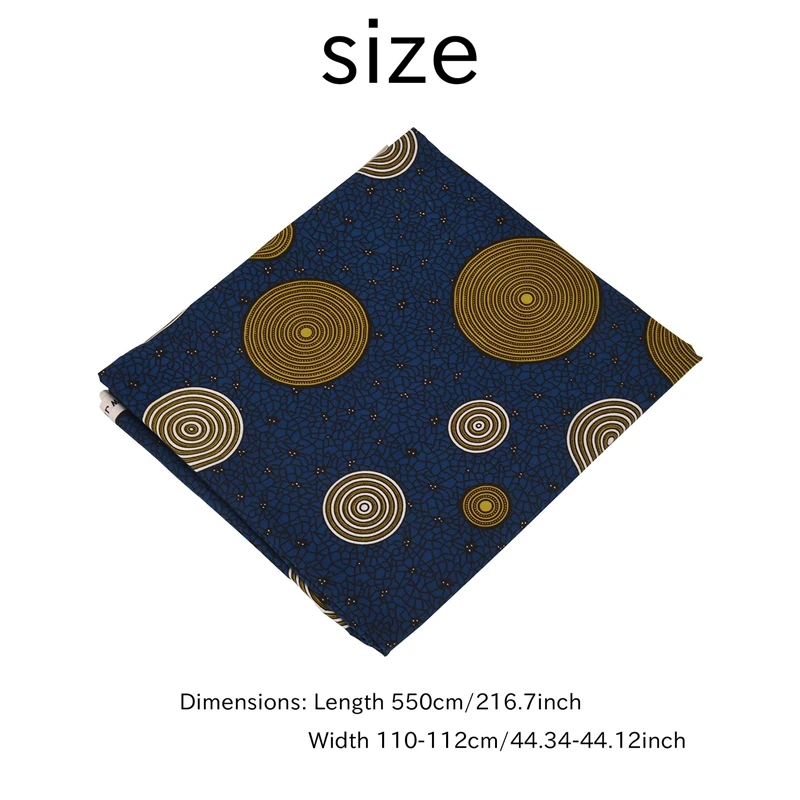 Модная одежда 6-ярдовая африканская полиэфирная восковая ткань с принтом африканская ткань для платья