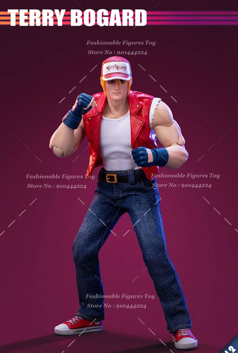 TS-XZZ-005 1/12 Men Soldier Terry Bogard Japanese Classic Fighting Game Doll Full Set 6Inch Action Figure Model Collection Gift