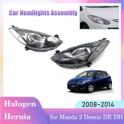 Car Headlight Assembly for Mazda2 Mazda 2 Demio DE DH 2008~2014 2009 Front Fog Light Corner Halogen Side Lamp LED Accessories