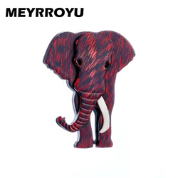 MEYRROYU Good Quality Brooches for Women Acrylic Material Elephant Shape Woman Brooch New Style Girls Brooch on Bags Clothes