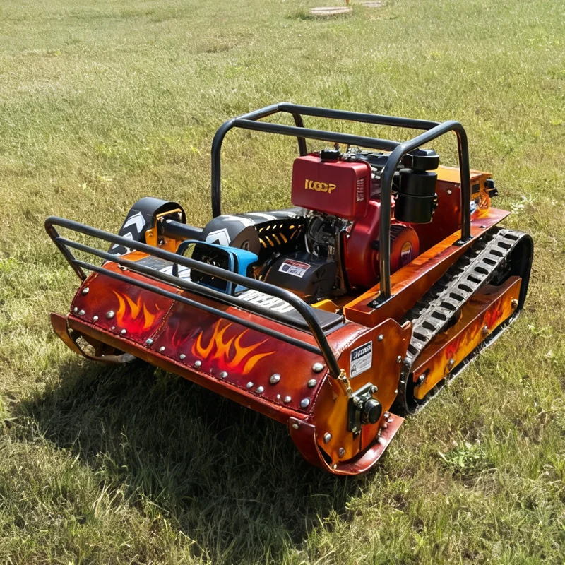 تخصيص الساخن أعلى صغيرة مجنزرة التحكم عن بعد جزازة flail مزرعة التلقائي جزازة العشب جزازة العشب بسيطة #1