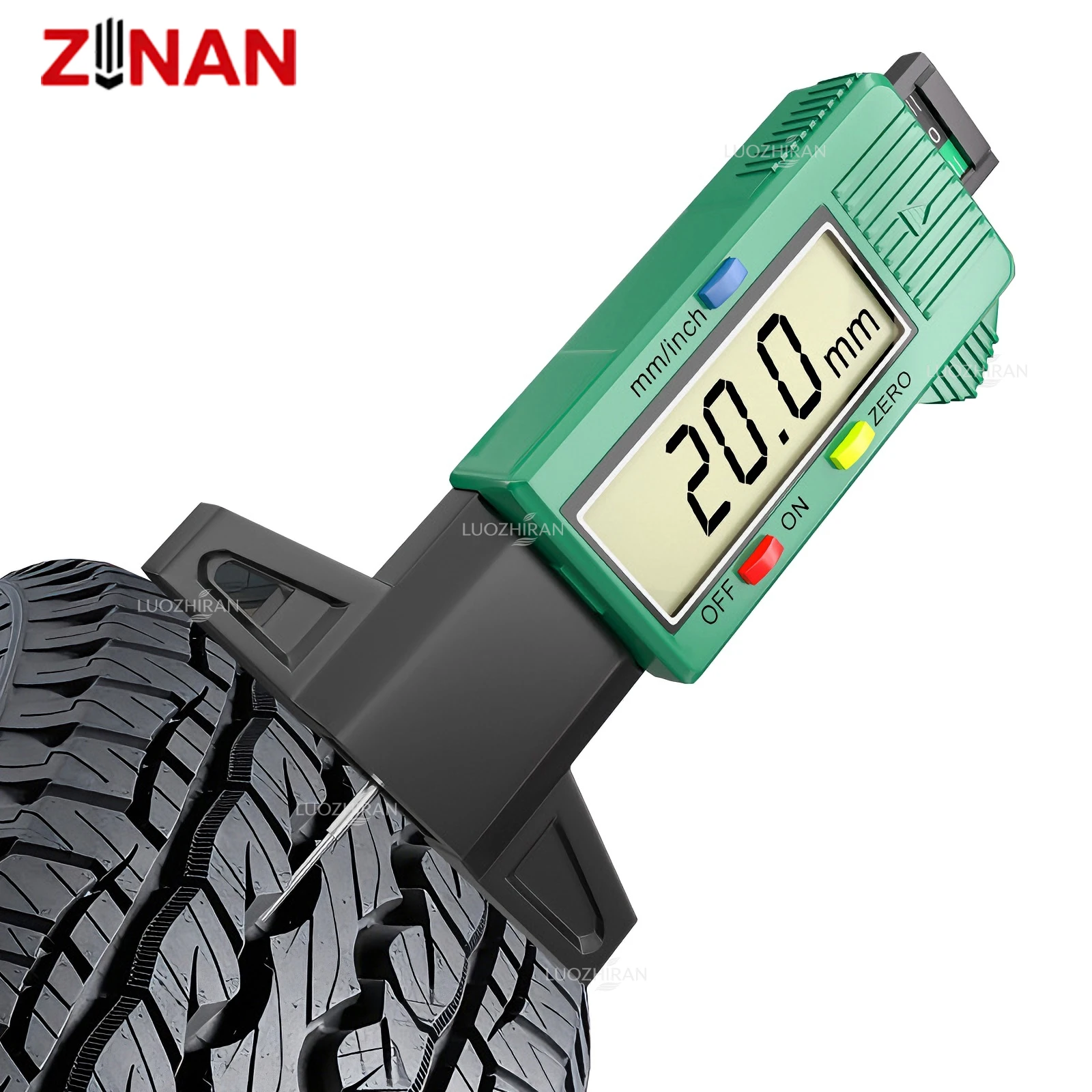 

Tire Tread Depth Gauge Digital Display Metric/Inch Tire Wear Measuring Tool for Car Truck Motorcycle Monitoring System Caliper