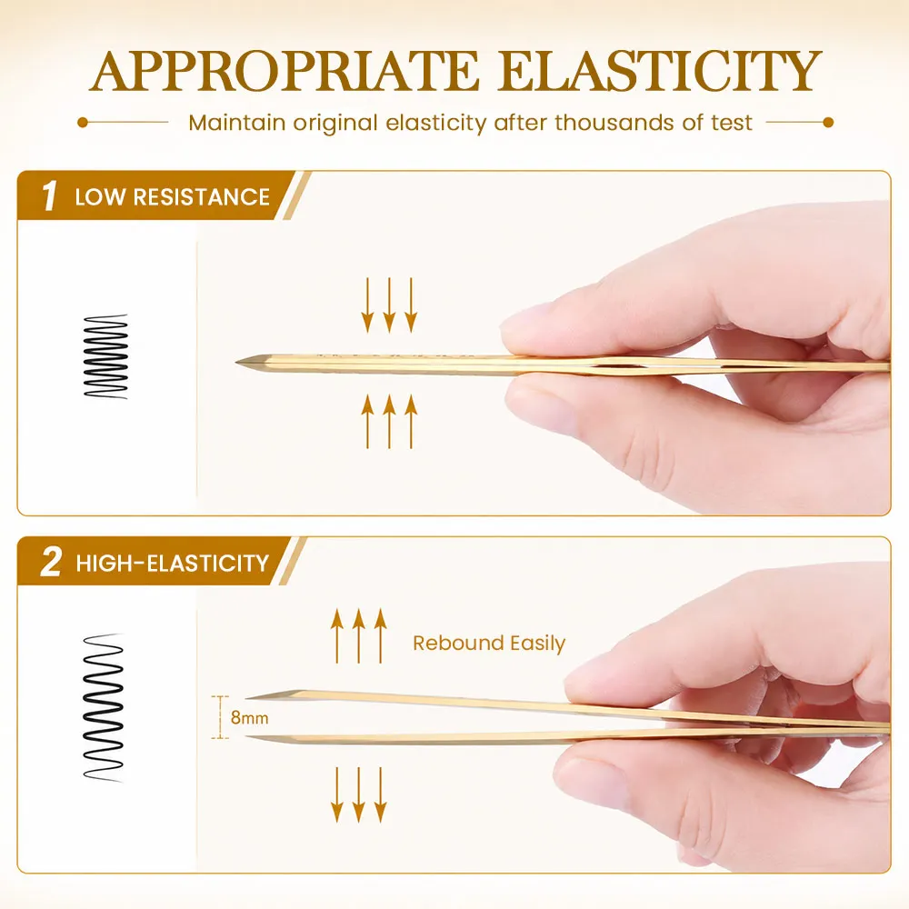 MASSCAKU Lash Grafting Tweezers Fiber Grip Precision Tool for Volume Fans Isolation Lash Beauty Supplies