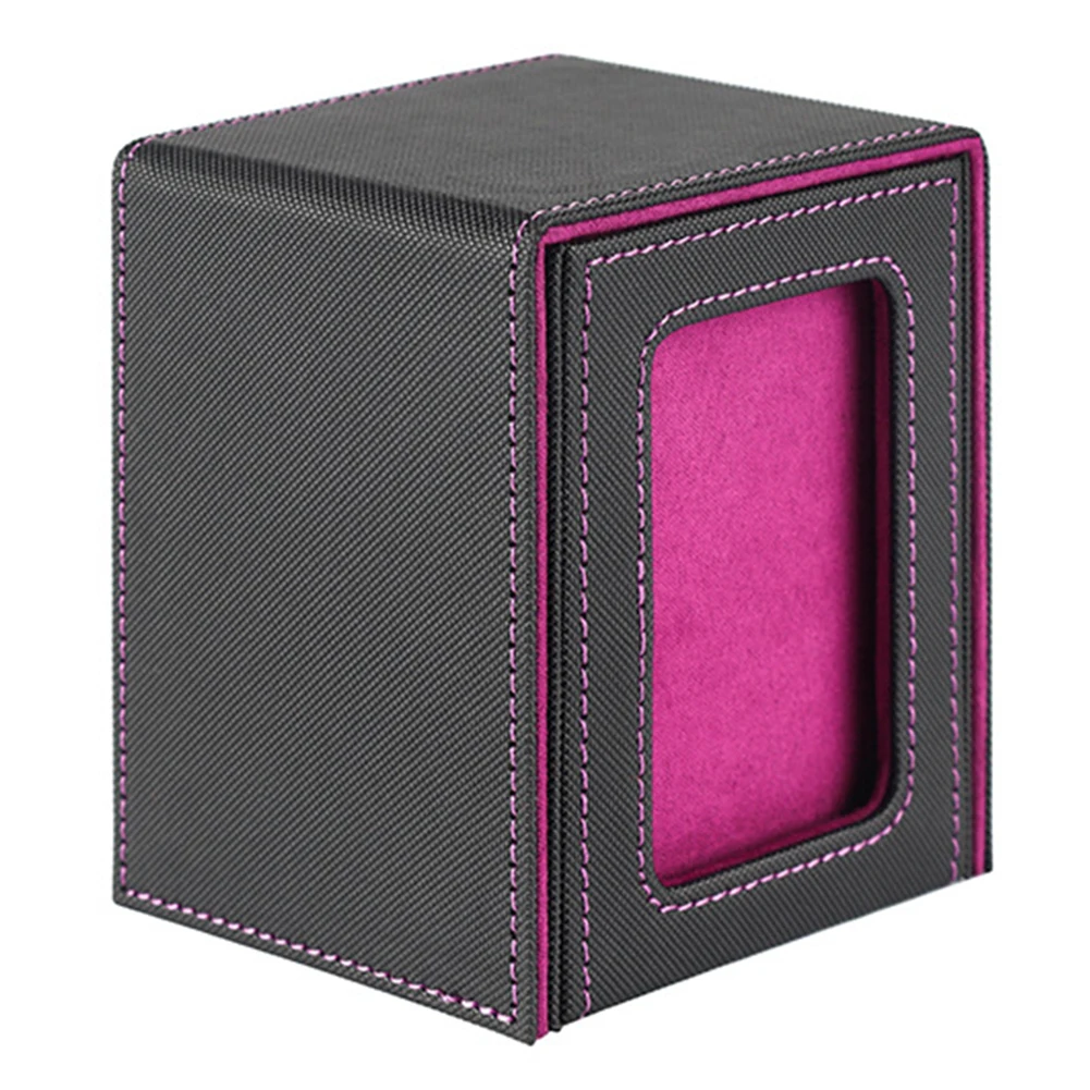 

Коробка для колоды карт Clear-View — вмещает 100 коллекционных карточек | Портативный чехол для хранения игр/YuGiOh | Защитная пленка для дисплея