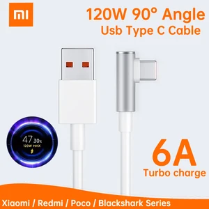 Xiaomi Cabo von Turbo vom Typ C, Form von L, 90 Grad schnelles Laden, 6A, MI 14, 13, 12pro, Poco F4, GT, Redmi K50, Blackshark 5, 4, 120W Hauptverkauf USB -Kabel P4 -Anschluss - №6