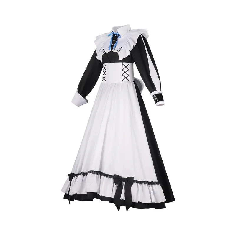 

UUI1Yuki Sorimachi Cosplay Costume Wig Anime Shiboyugi Playing Spectre Black White Lolita Dress Death Games Party Ou