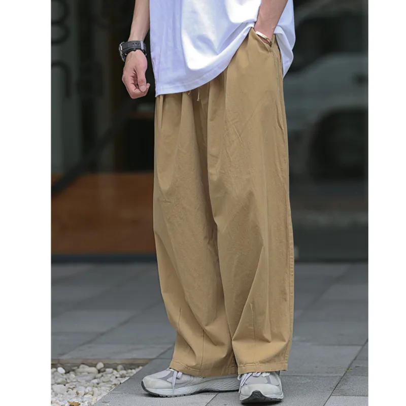 Spring/summer new Japanese retro work pants, wide and versatile, loose leg pants, cityboy casual balloon pants for men and women