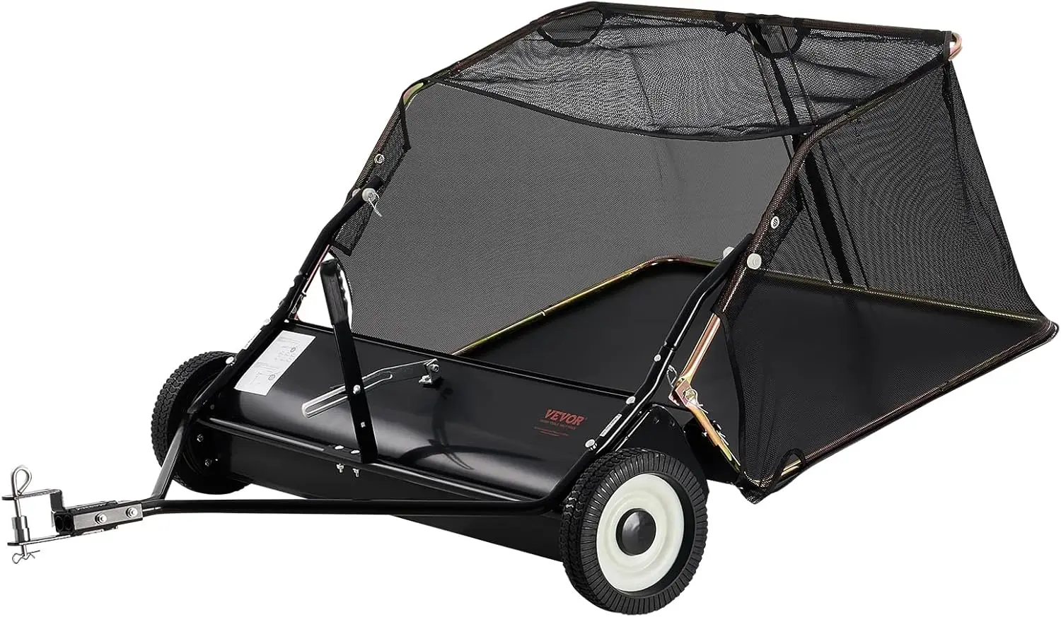 

42 Inch Lawn Sweeper Tow Behind, 12 cu.ft. Large Pull Behind Grass Sweeper, Heavy Duty Leaf & Grass Collector