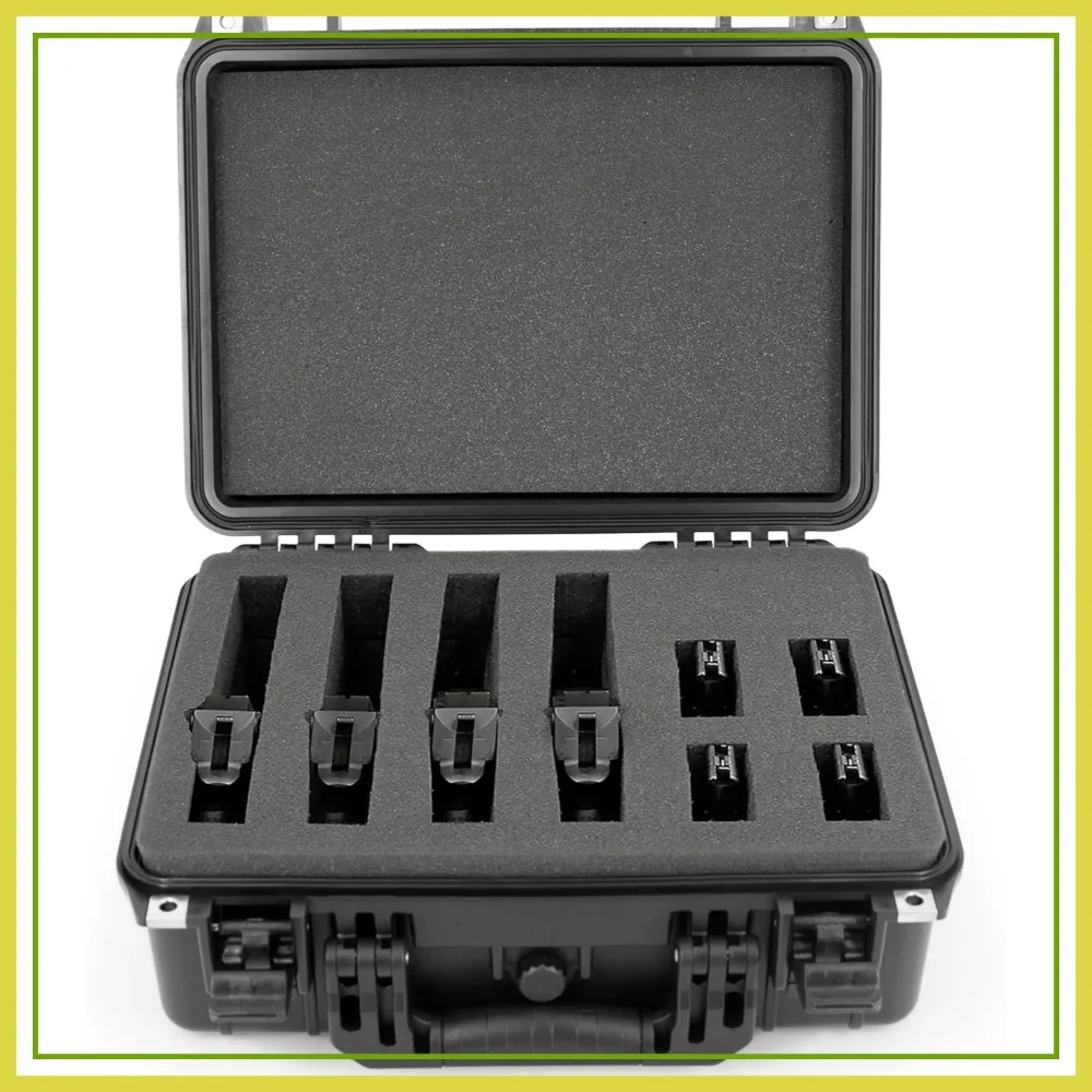 

16" Customizable 4 Pistol Case - TSA Approved, Waterproof & Shockproof Hard Gun Case with 2 Layers of 2" Foam