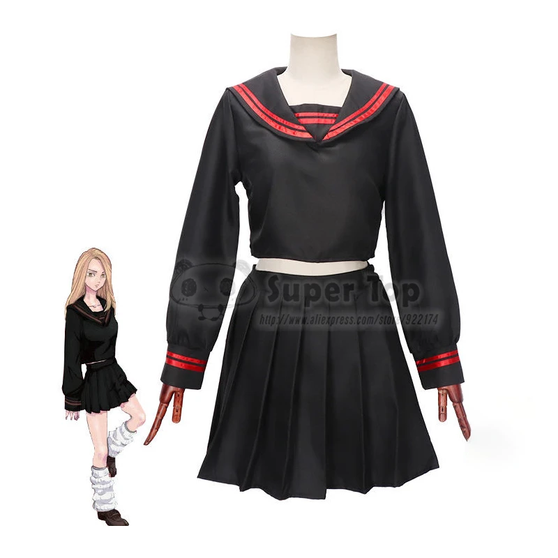 

Anime Tokyo Revengers Cosplay Shiba Yuzuha Cosplay Costume Set JK Uniform School Suit Halloween Costumes For Women Clothes