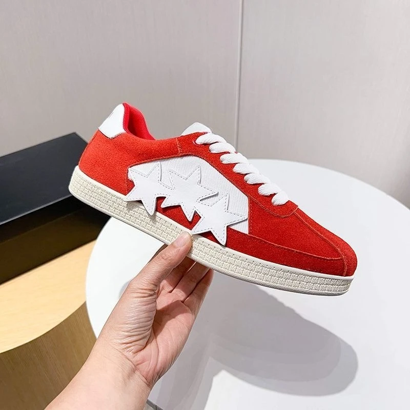 2025 أحذية رياضية رجالية من جلد الغزال خمر ستار منخفضة أعلى تنوعا مقاومة للاهتراء تنفس مريحة أحذية رياضية غير رسمية #6