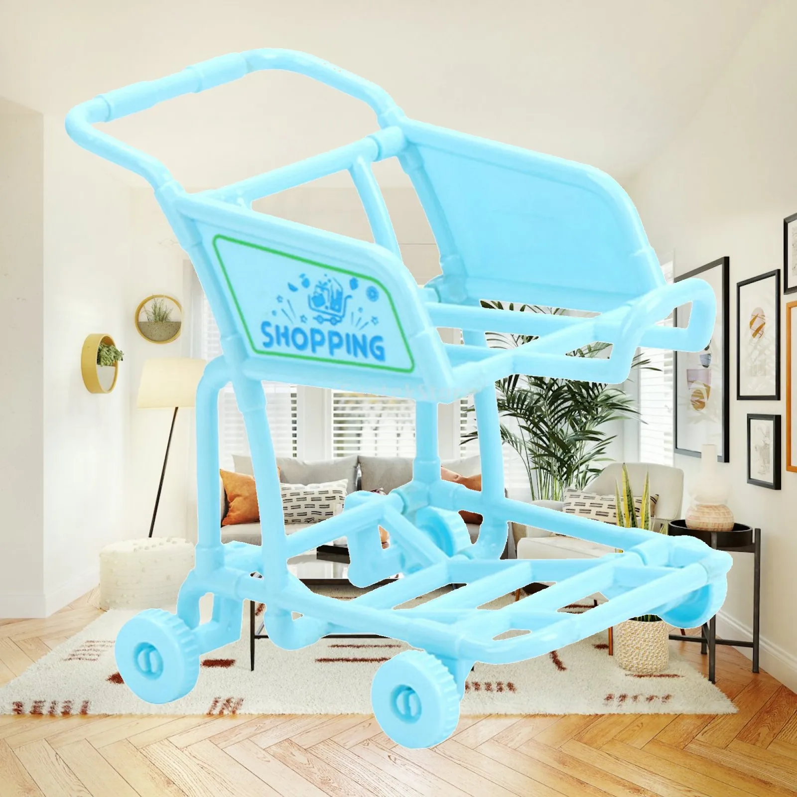 Toy Shopping Cart Role Playing,Multifunctional Pretend Play Grocery Cart Trolley Early Learing for Children Boys Girls Baby Gift