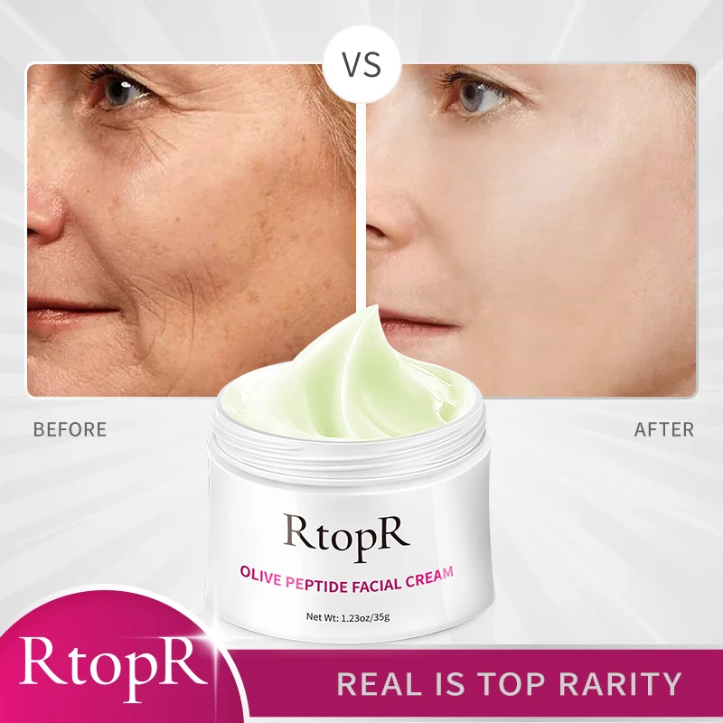 

RtopR Olive Cream Facial Rejuvenation Conditioning Anti-Aging Anti-Wrinkle Day and Night Cream Reduces Fine Lines Moisturizing