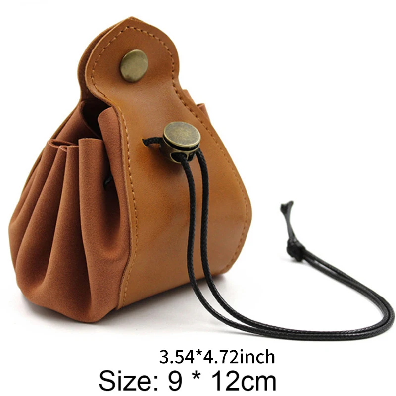 PU Leather Dice Bag Tray Jewelry Packing Drawstring Pouches For Role Playing Game Coin Storage Bag Multipurpose Portable Pouch