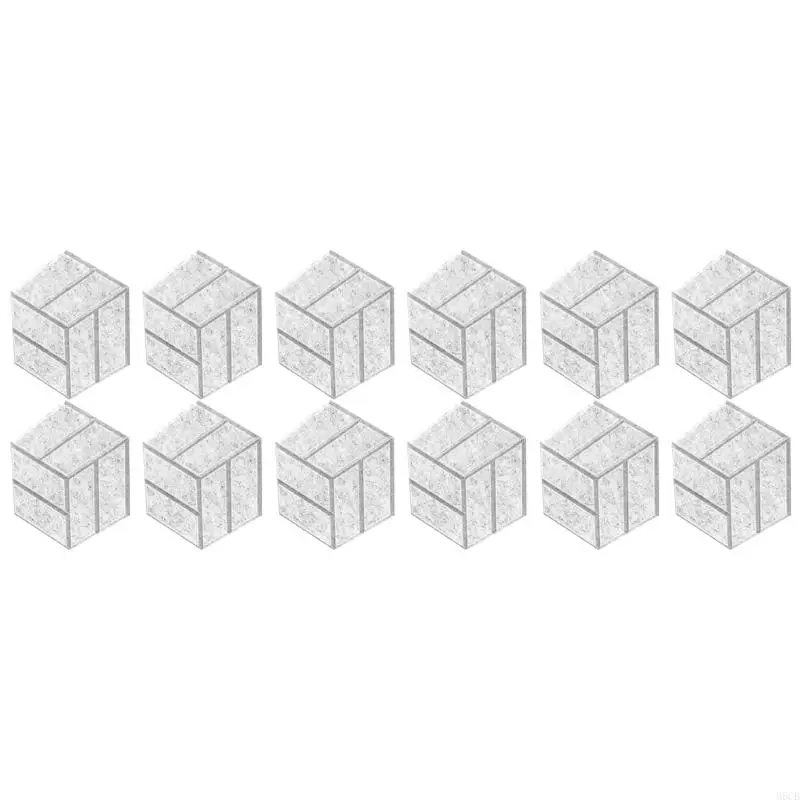 M6CB -Packung 12 hexagonaler Schaumstoffplatten Schalldichte Wandplatten Akustikfliesen Polyester Textur perfekt für Studios