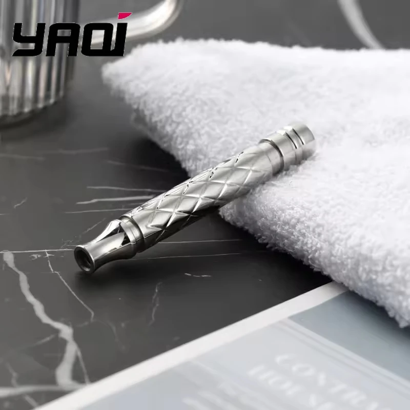 YAQI Harlequin Polished 303 Stainless Steel Safety Razor Handle Classic Men's Shaving Tool Grooming Accessory