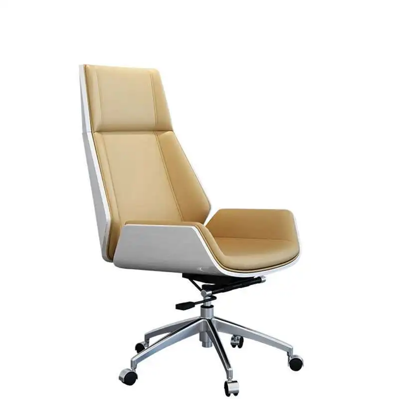 Sillón de oficina con reposabrazos de cuero cómodo, sillas de oficina para juegos, sillas de oficina con ruedas, sillas de acento, muebles Rome