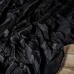 플리츠 블랙 뻣뻣한 원단 DIY 아트 페인팅 웨딩 장식 스커트, 원피스 옷, 바느질 디자이너 원단