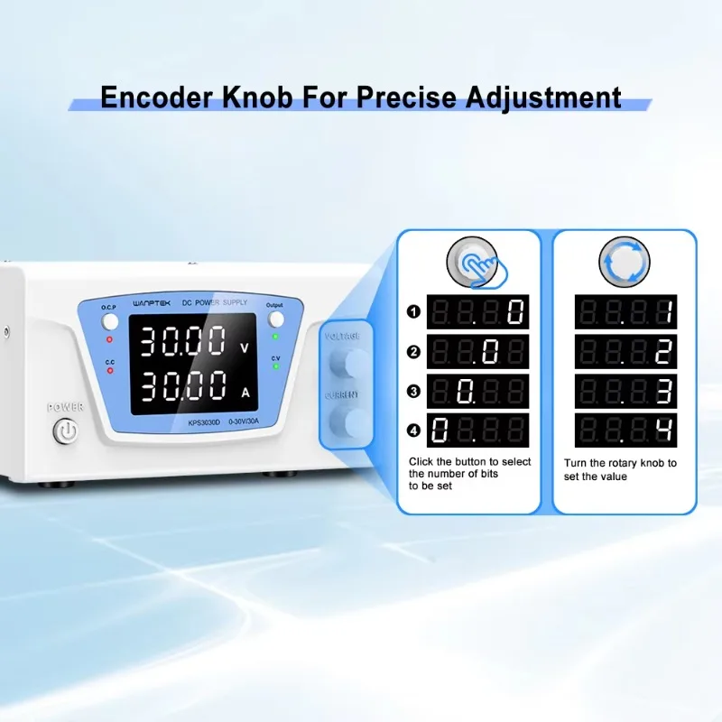 KPS3003D DC Power Supply, 0-300V/0-3A Adjustable Voltage, High-precision Output Laboratory Power Supply