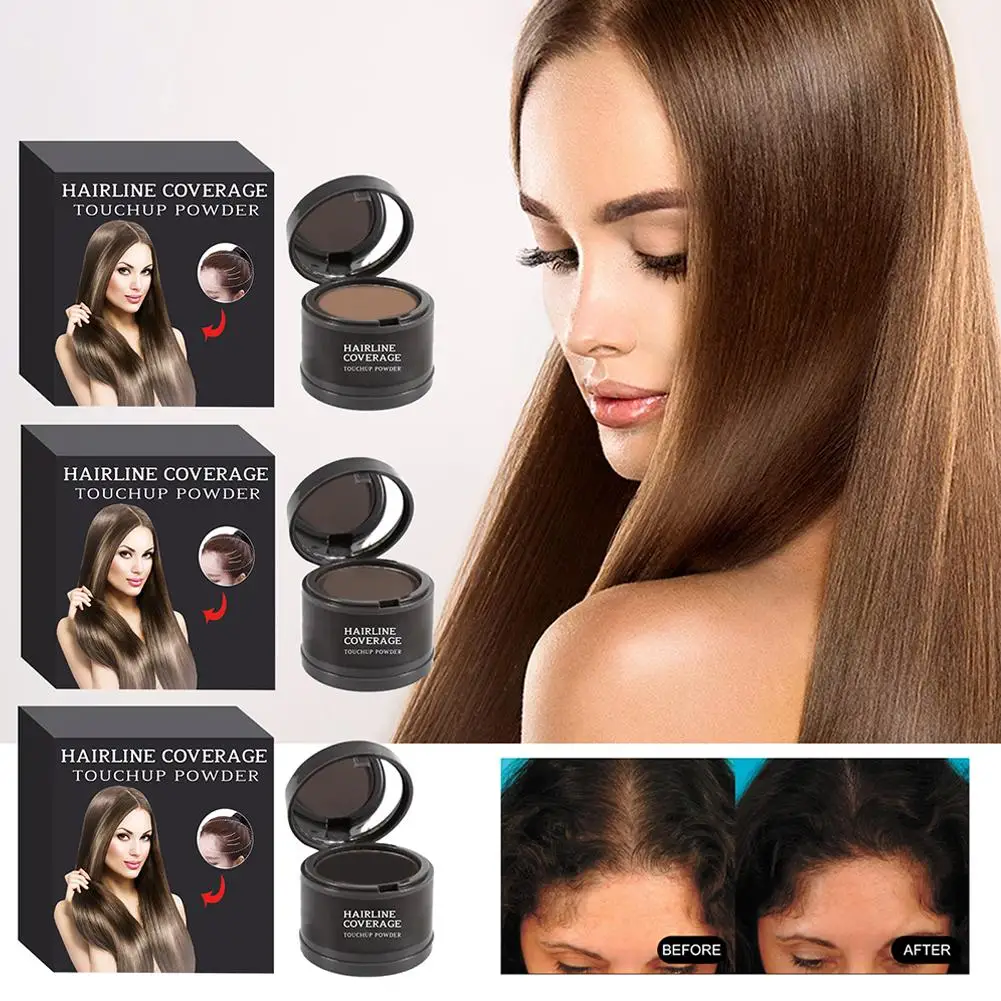 Hairline Powder ทันทีปกปิดรากผม Hair Powder สําหรับผมบางสําหรับสตรีและผู้ชาย, เส้นผม Shadow Powder M U1d1