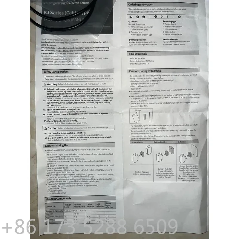AP01 for Autonics BJN100-NDT Photo Sensor New Original