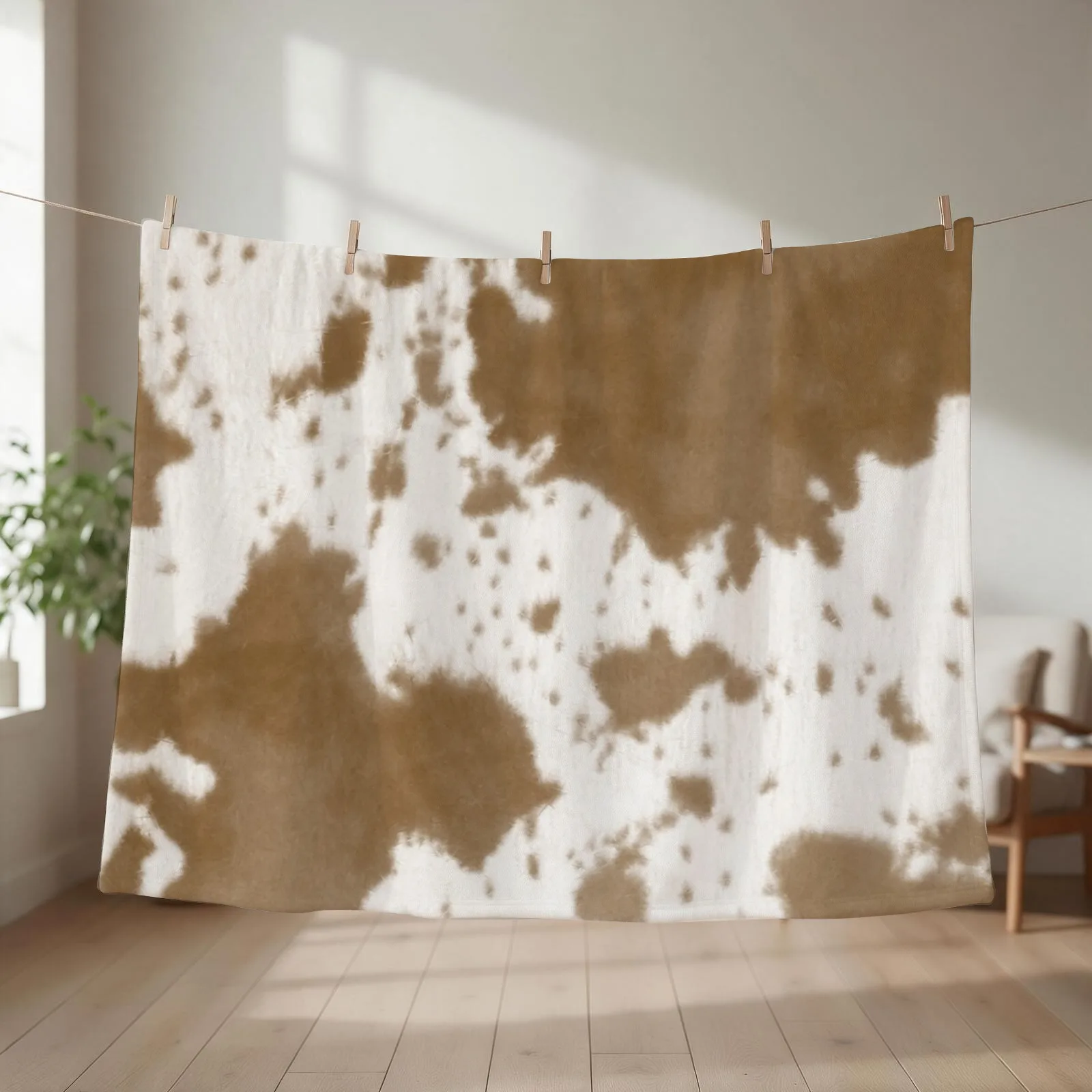 Nguni Cattle Hide Throw Blanket Loose valentine gift ideas wednesday Kid'S Blankets