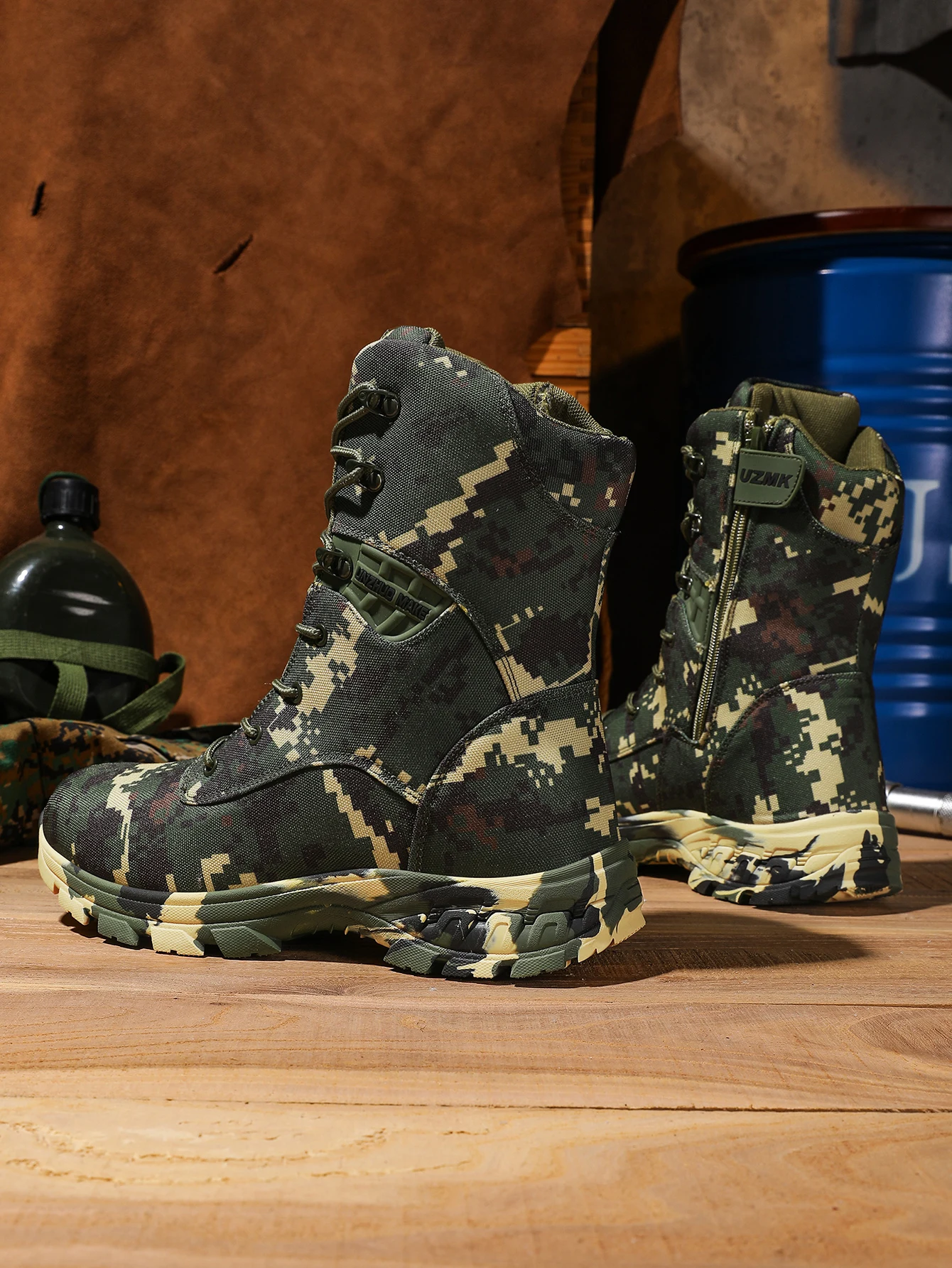 Herren-Tarnstiefel für das Training, Ganzjahres-Antirutsch-Atmungsaktive Outdoor-Feld-Wanderstiefel, Professionelle Taktische Kampfstiefel – Detail 15