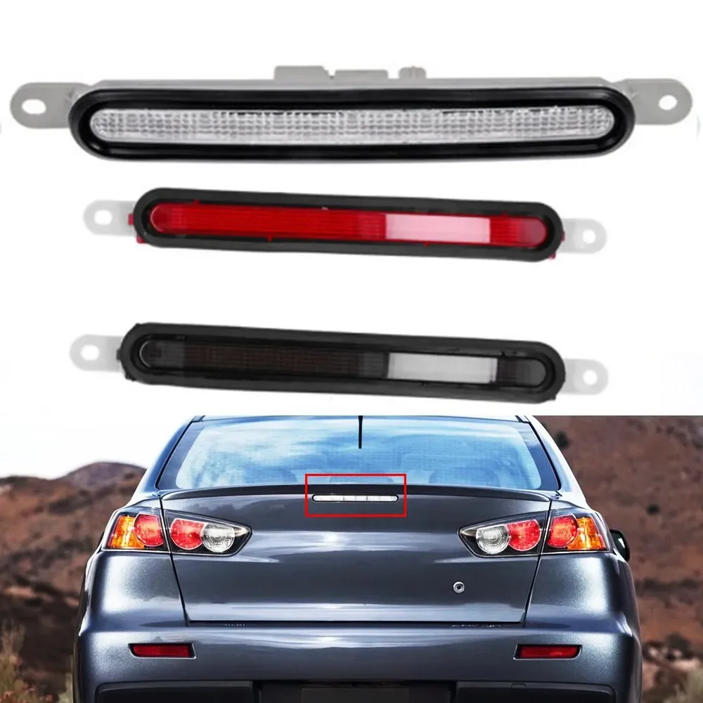 For Mitsubishi Galant Lancer EVO 2008-2016 8334A08 High Mount Brake Lights Black/Red/Clear Shockproof Shell Rear Third Lamps
