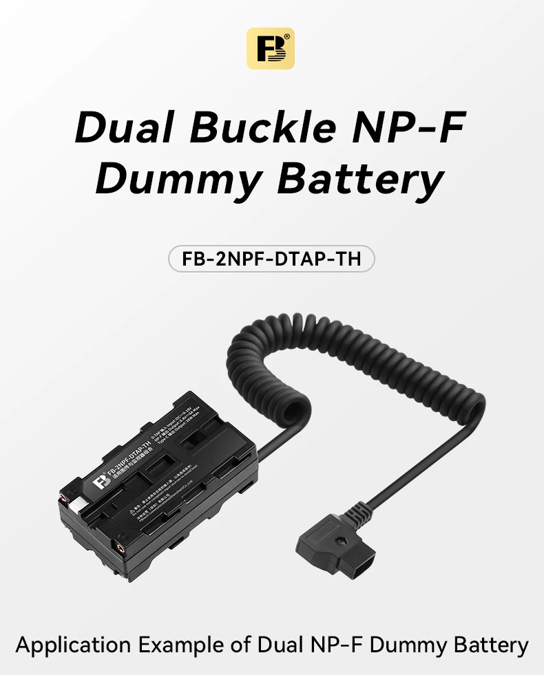 FB D-TAP to NP-F Power Adapter with 36W Type-C Output, 9-18V Input to 8.4V Output Converter for Monitor/Video Assist