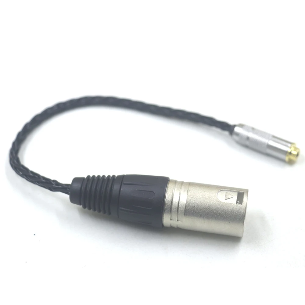 Haldane BlackJelly Taiwan 7N Litz OCC 4pin XLR Balanced Male to 2.5mm TRRS Balanced Female Audio Adapter Cable XLR M to 2.5mm F