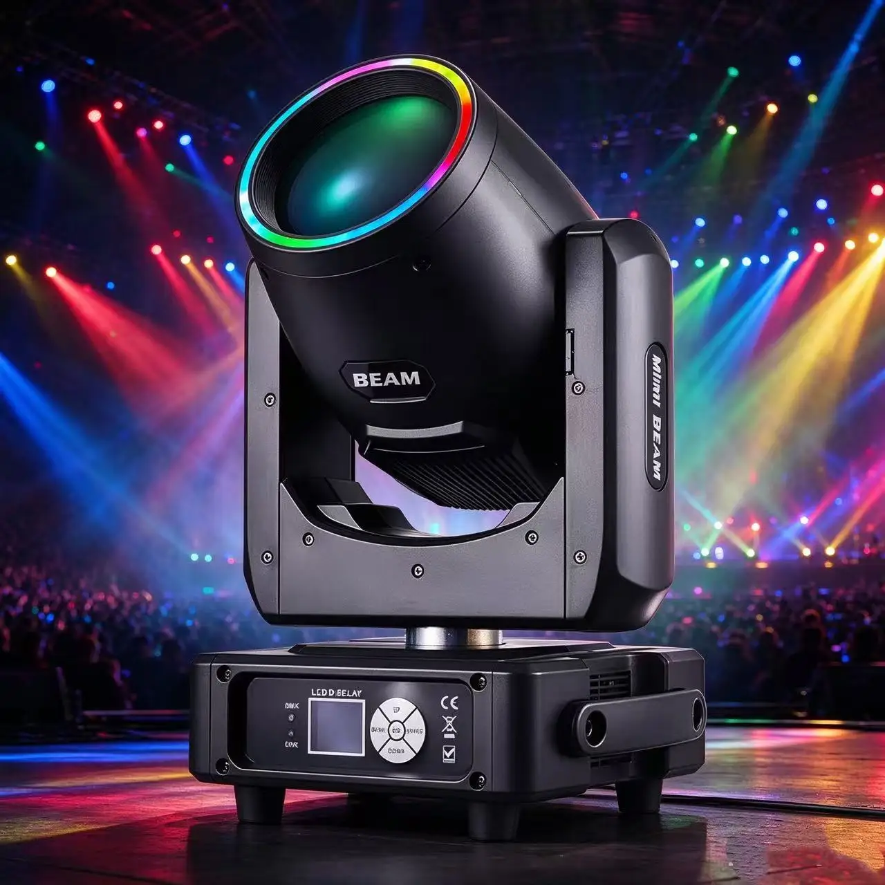 Mini New DMX Sharpy 230W 7r Beam 230 Moving Head Beam Light for Wedding Stage Auxiliary LED Strip Ring Disco Club Lighting