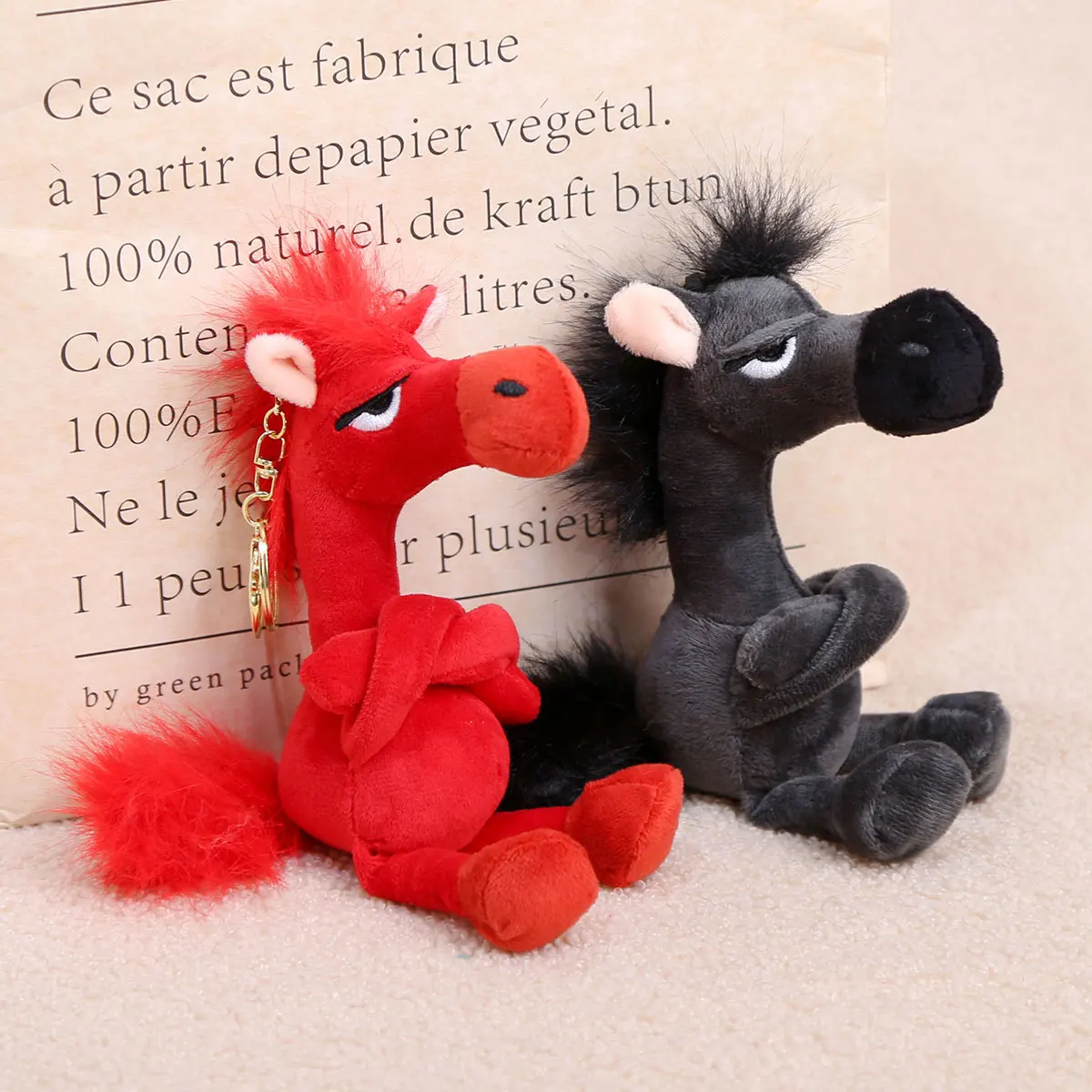 Pluche paard sleutelhanger rugzak tas hanger decoratie sleutelhanger knuffels sleutelhanger speelgoed 2026 nieuwjaarscadeaus voor jongens meisjes