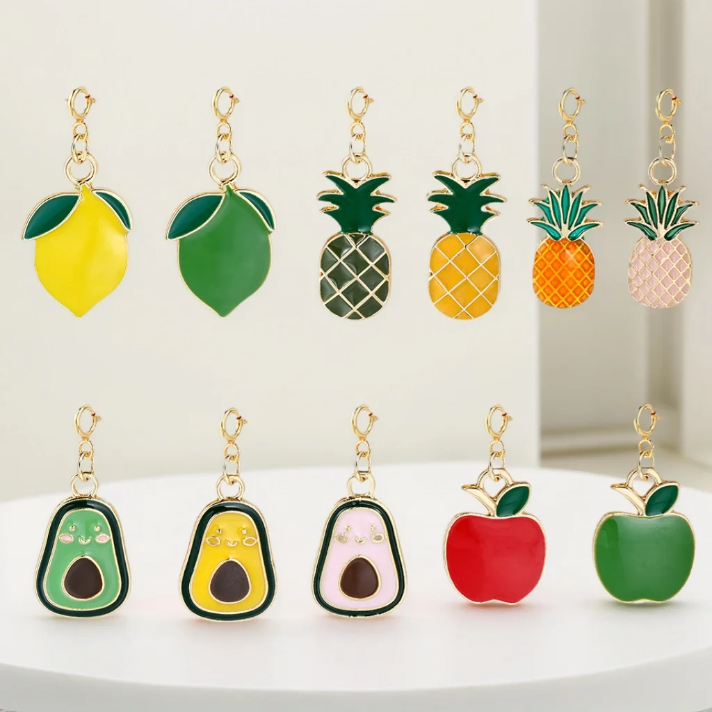 Lemon Y2k Pendant Charm For Women Cute Avocado Smile Face Apple Jewelry DIY Making Handmade Jewelry  Accessories Wholesale