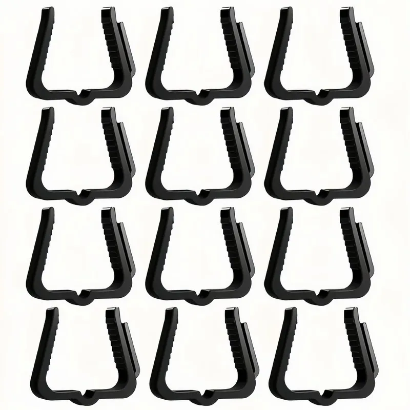 Black Christmas Light Clips 2 pcs, No Tools Needed, Hold Lights on Eaves, Fences and Gutters, Easy to Install